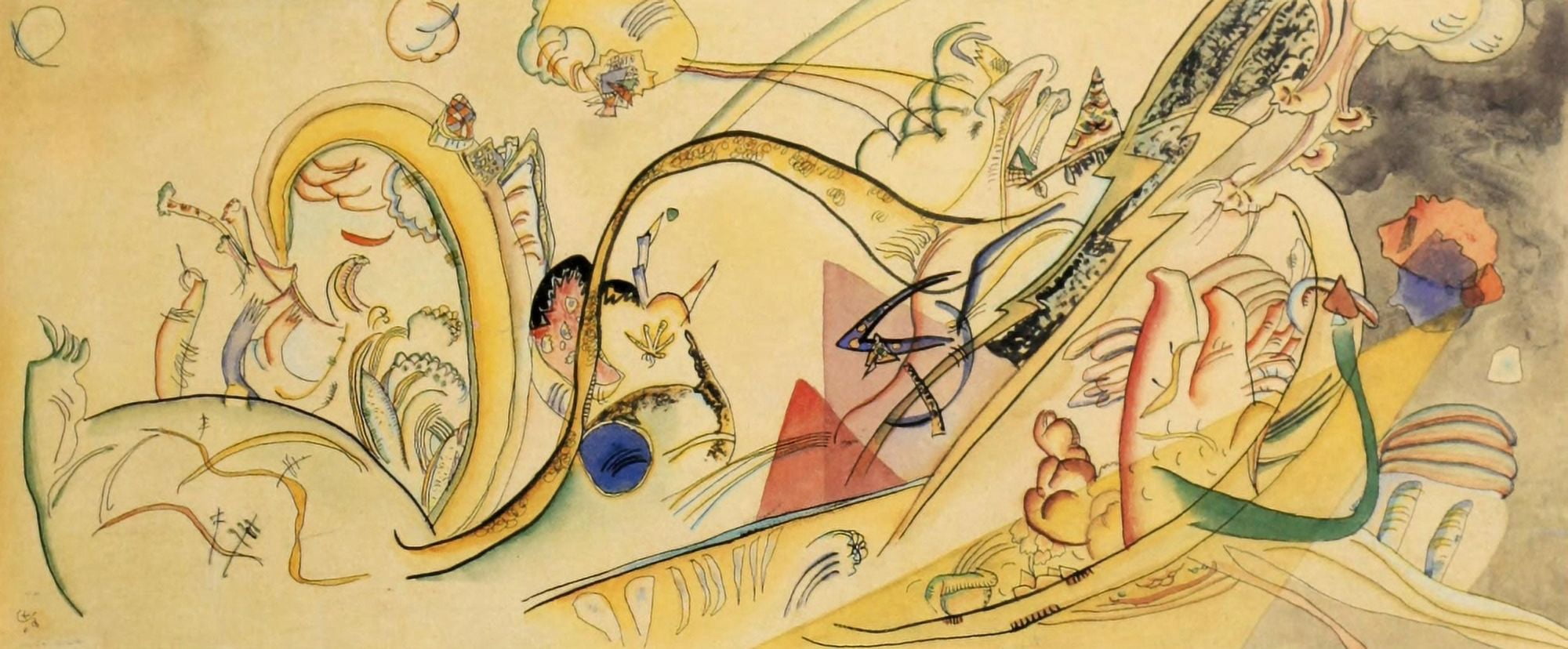 Untitled 1 1918 Canvas Art - Wassily Kandinsky (18 x 24)