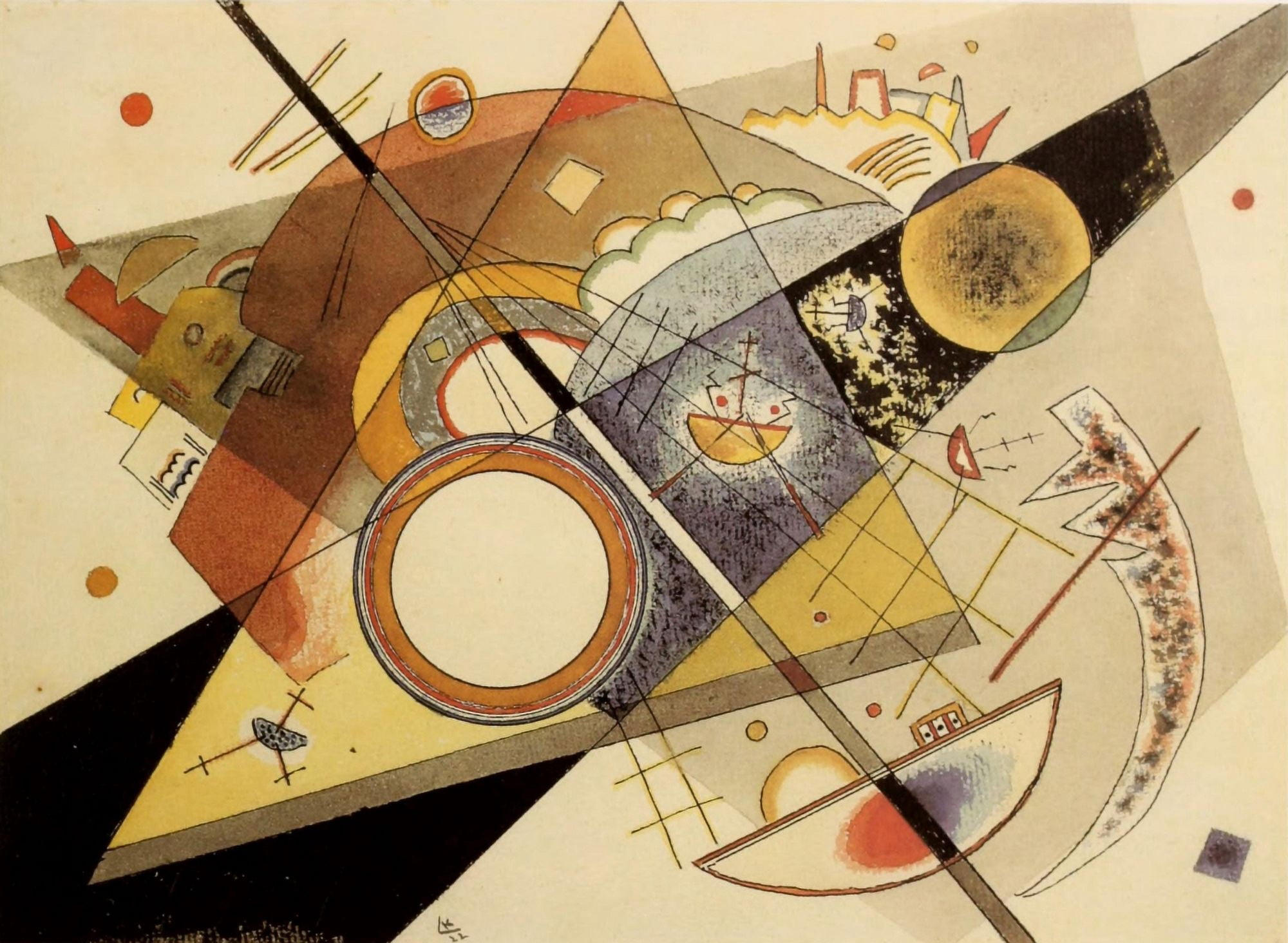 Untitled 2 1922 Canvas Art - Wassily Kandinsky (18 x 24)