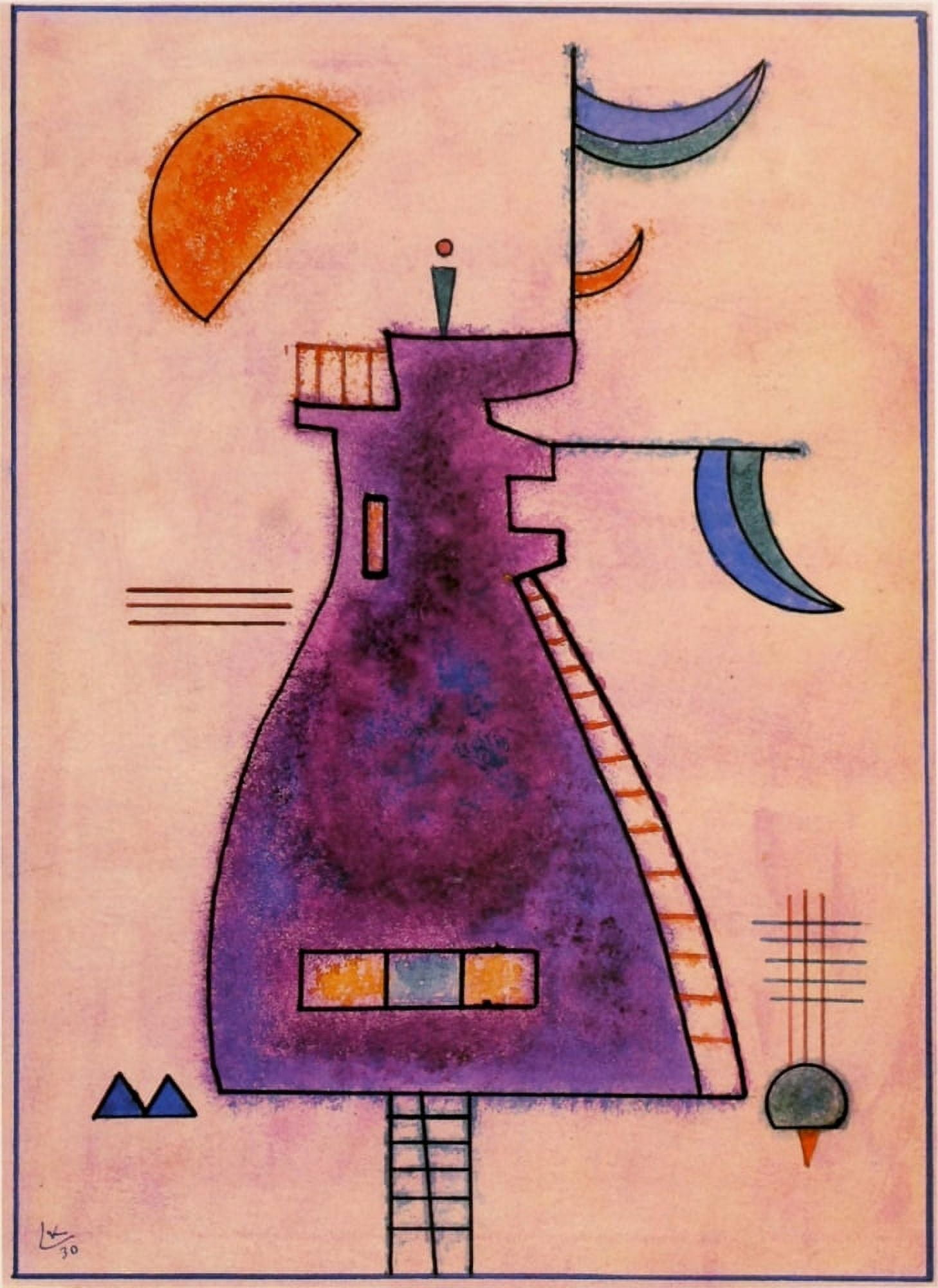 Untitled 2 1930 Canvas Art - Wassily Kandinsky (24 x 36)