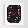 thumbnail image 1 of Untitled ArtwoFloral Calligraphy Quote Poster – Matisse-Inspired Botanical Artrk - Illustration Quote Floral Inspirational Botanical Flowers Typography White Framed Wall Art Print 12 x 16 inches, 1 of 1