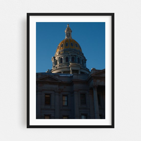 Untitled - Colorado Photography Architecture City Travel Poster Skyline Black Framed Wall Art Print 24 x 36 inches