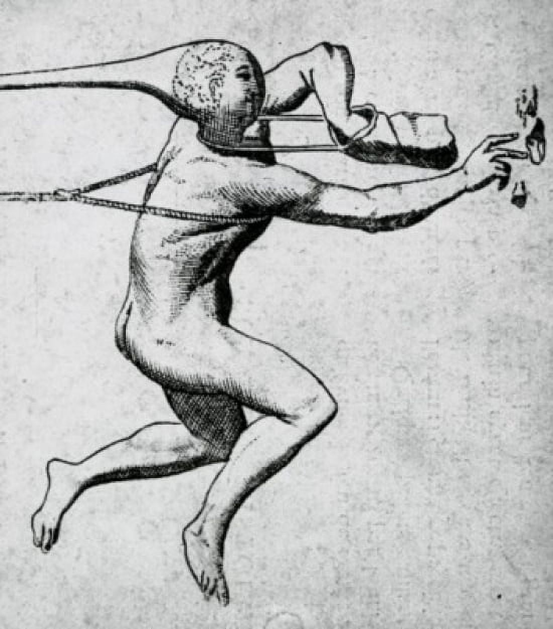 Untitled (Diving) 17th Century Artist Unknown Canvas Art - (24 x 36)