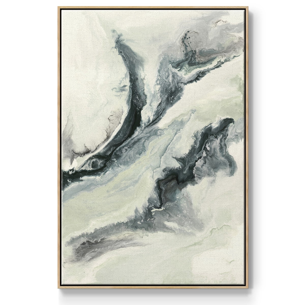 Untitled Framed Premium Gallery Wrapped Canvas - Ready to Hang - 27 x 41 - Natural Wood Floating Frame