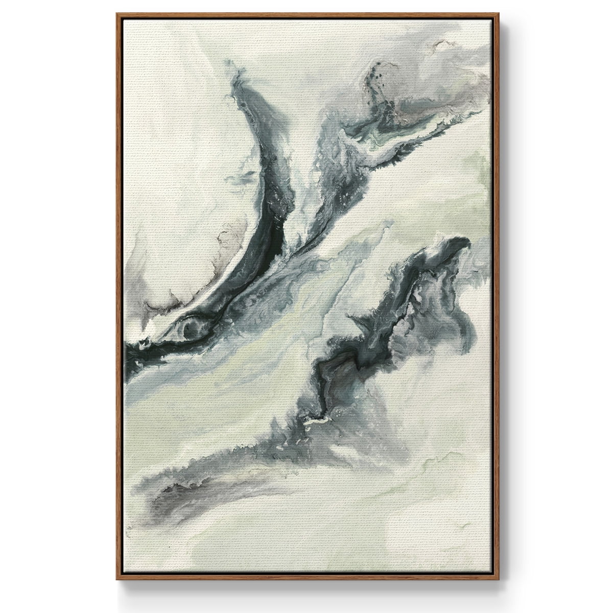 Untitled Framed Premium Gallery Wrapped Canvas - Ready to Hang - 27 x 41 - Walnut Floating Frame