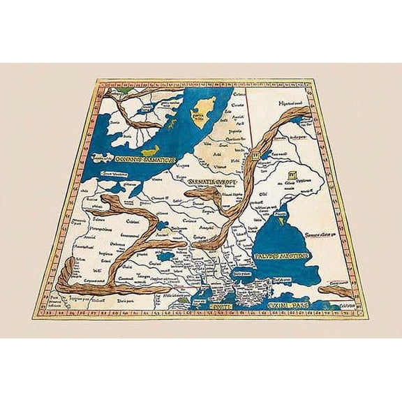 Untitled Map Fine art canvas print (20" x 30")
