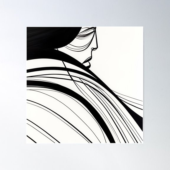 Untitled Modern Vi Poster Wall Art, Modern Wall Decor For Living Room Bedroom, 24x24 UNFRAMED