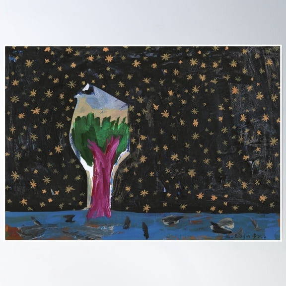 Untitled Night Scene Poster Wall Art, Modern Wall Decor, 16x24 UNFRAMED