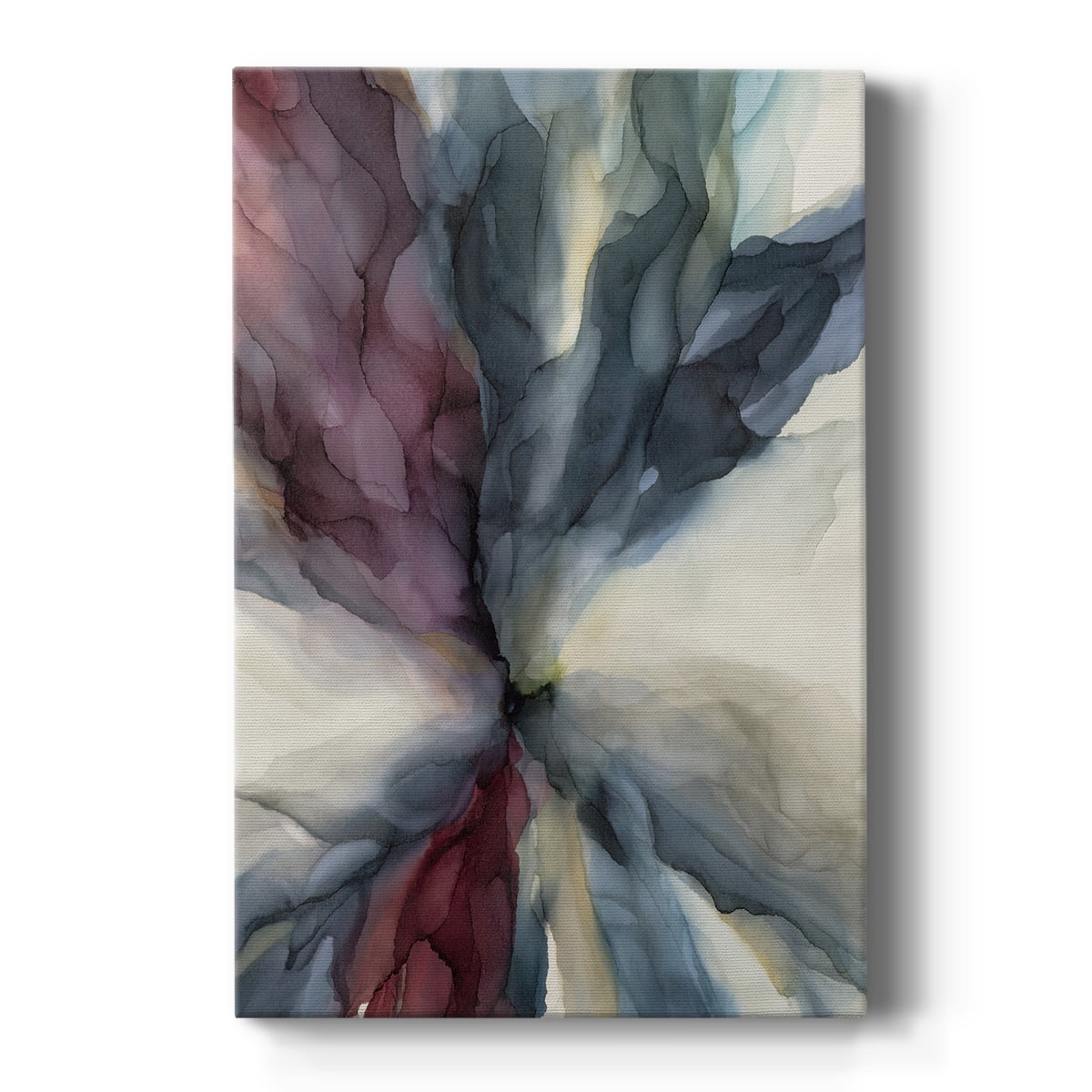 Abstract Multicolor Watercolor Canvas Art 29" x 29"