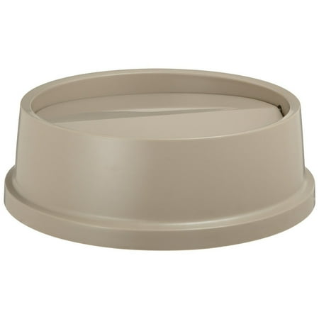 Rubbermaid Swing Top Lid for Round Waste Container, Plastic, Beige