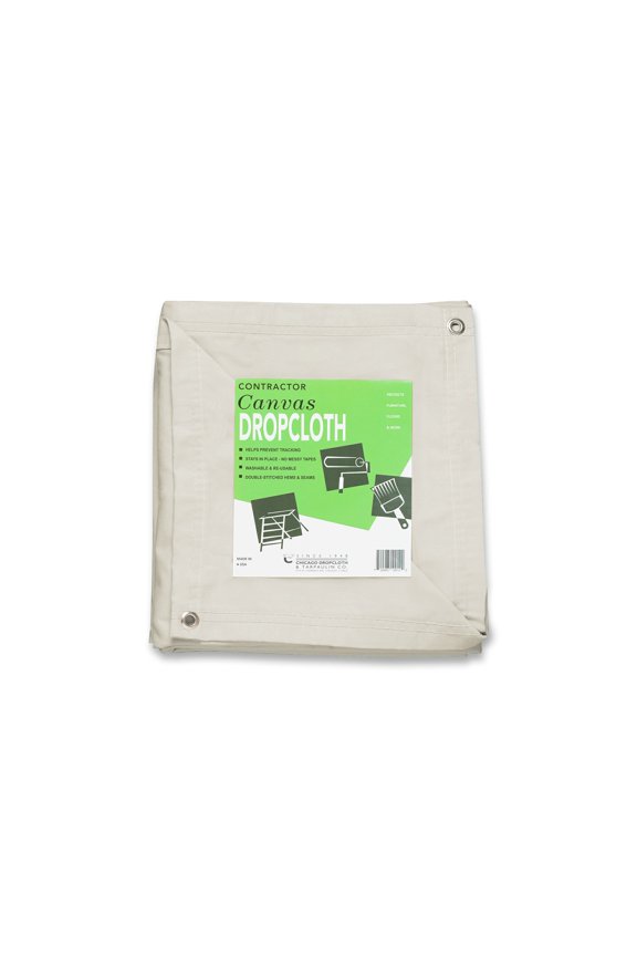 Untreated Natural Dropcloth & Tarpaulin With Grommets