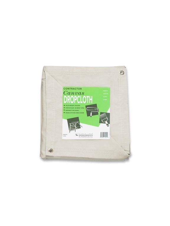 Untreated Natural Dropcloth & Tarpaulin With Grommets