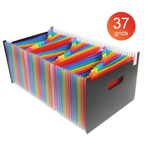 Untyo Portable A4 Size Expanding File Folder, Multicolor, 37 Grids