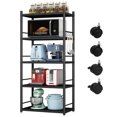 Untyo 5 Tier Metal Kitchen Shelf Kitchen storage shelves, Lightweight Storage Metal Shelves