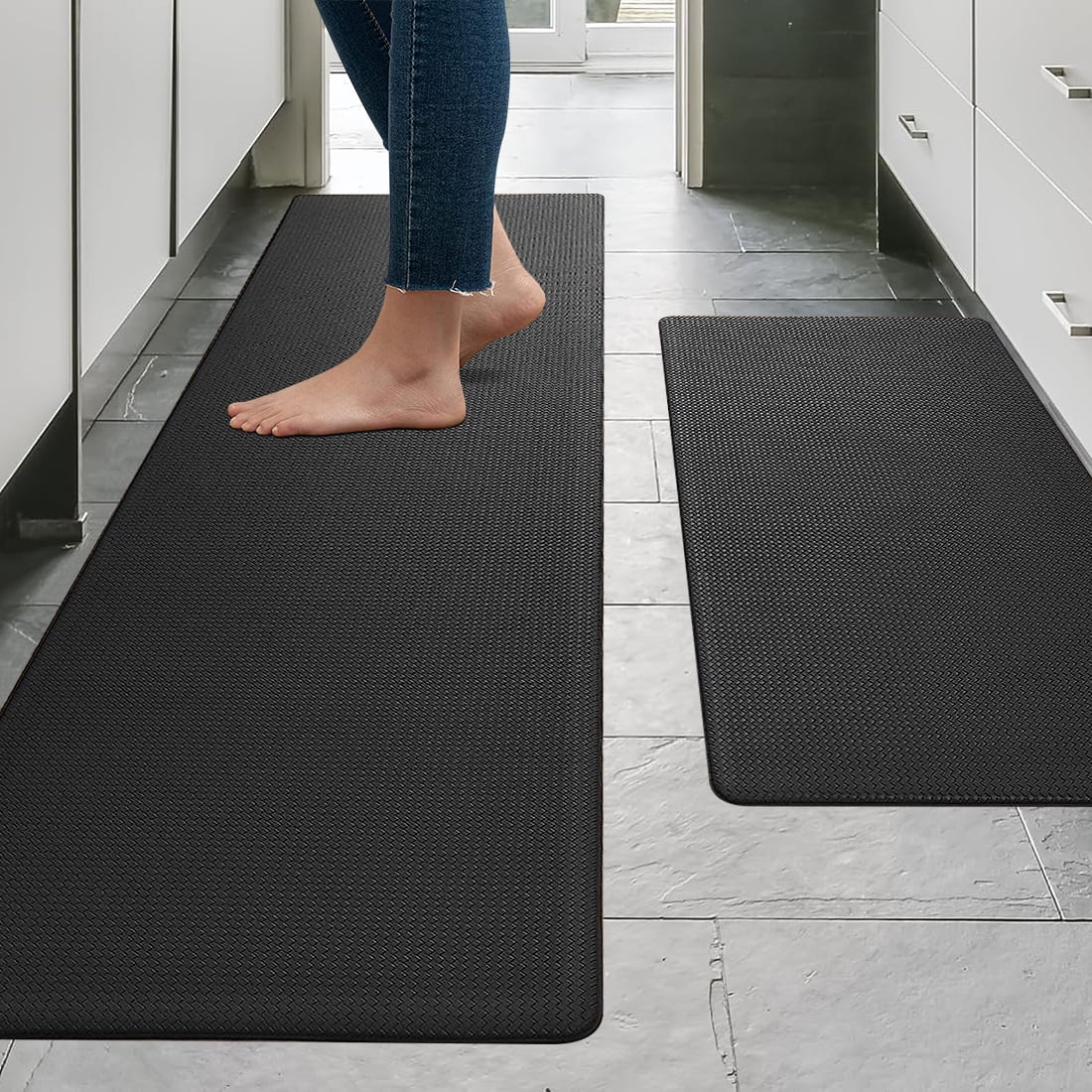 Untyo AntiFatigue Kitchen Rug Set, 2 Pieces Comfort Floor Mat17.5x70