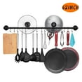 Untyo Cookware Shelf Organizer Wall Mounted Pot Rack with 16 Hooks