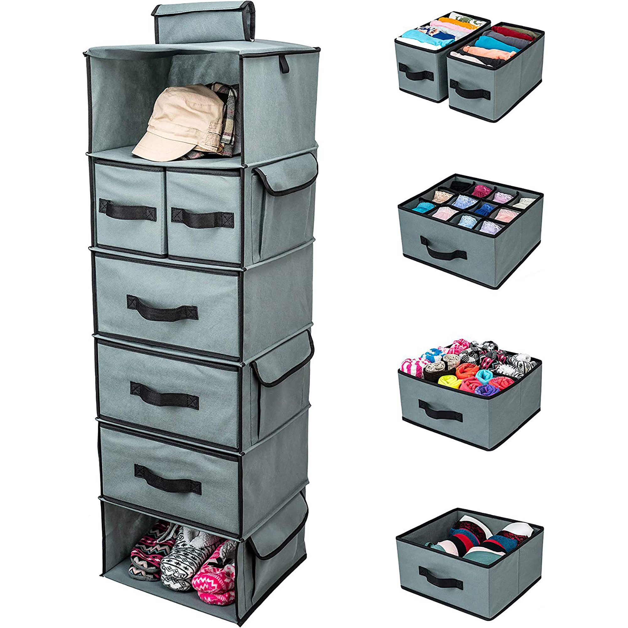 Metal Wire Wall Organizer With Drawers