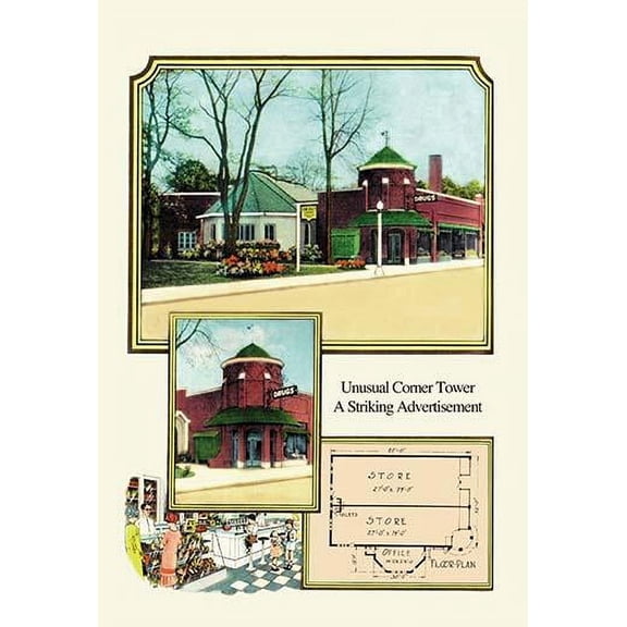 Unusual Corner Tower-Fine Art Canvas Print (20" x 30")