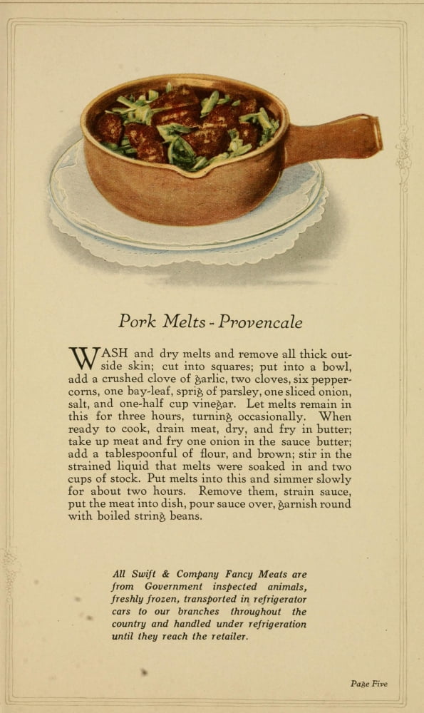 Unusual Meats 1919 Beef Melts Provencale Canvas Art - (18 x 24)