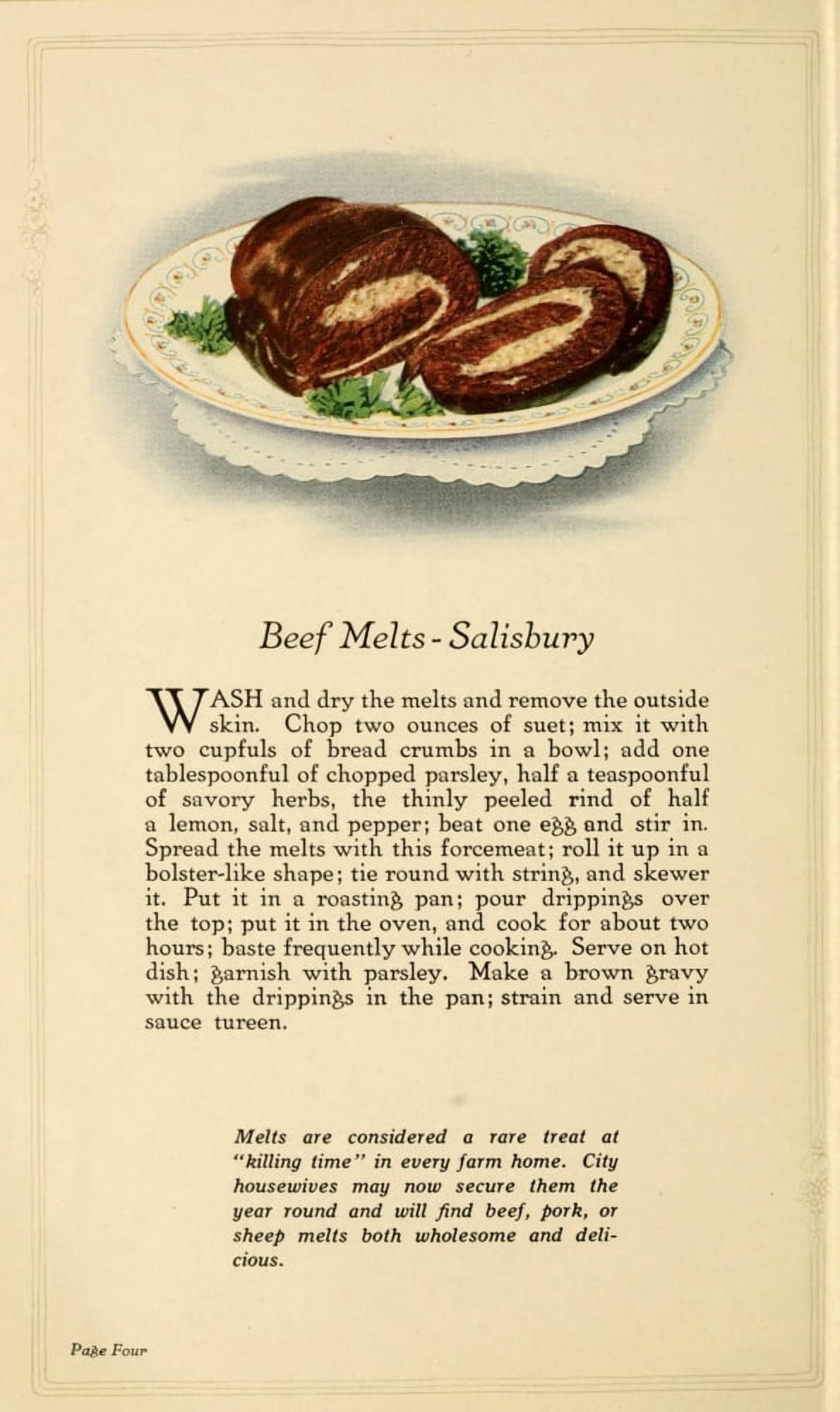 Unusual Meats 1919 Beef Melts Salisbury Canvas Art - (18 x 24)