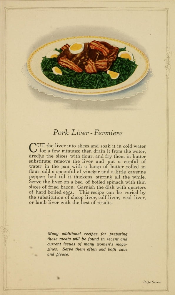 Unusual Meats 1919 Pork Liver Fermiere Canvas Art - (24 x 36)