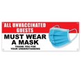 thumbnail image 1 of Unvaccinated Guests 13 oz Banner | Non-Fabric | Heavy-Duty Vinyl Single-Sided With Metal Grommets, 1 of 5