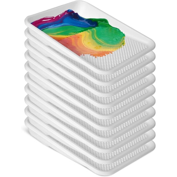 Unvert Paint Tray Liners, 1-Qt. Paint Capacity, Overlapping Edges, Fits 9 Metal Paint Trays, Dotted Ramp for Easy Rolling, (10)