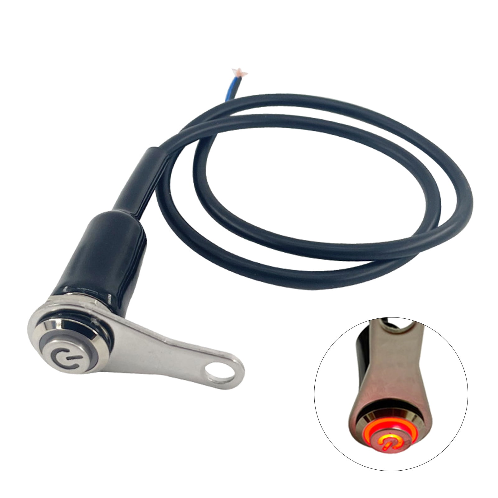 Unviersal Handlebar Waterproof Button Headlight Hazard Brake Fog Light ...