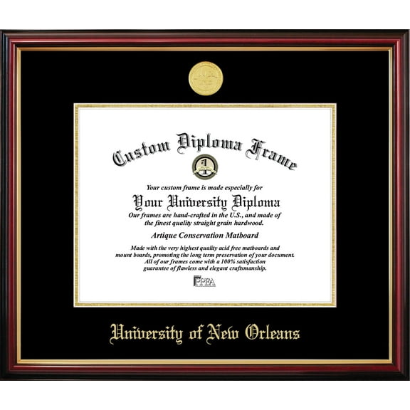 Unviersityof New Orleans Petite Diploma Frame