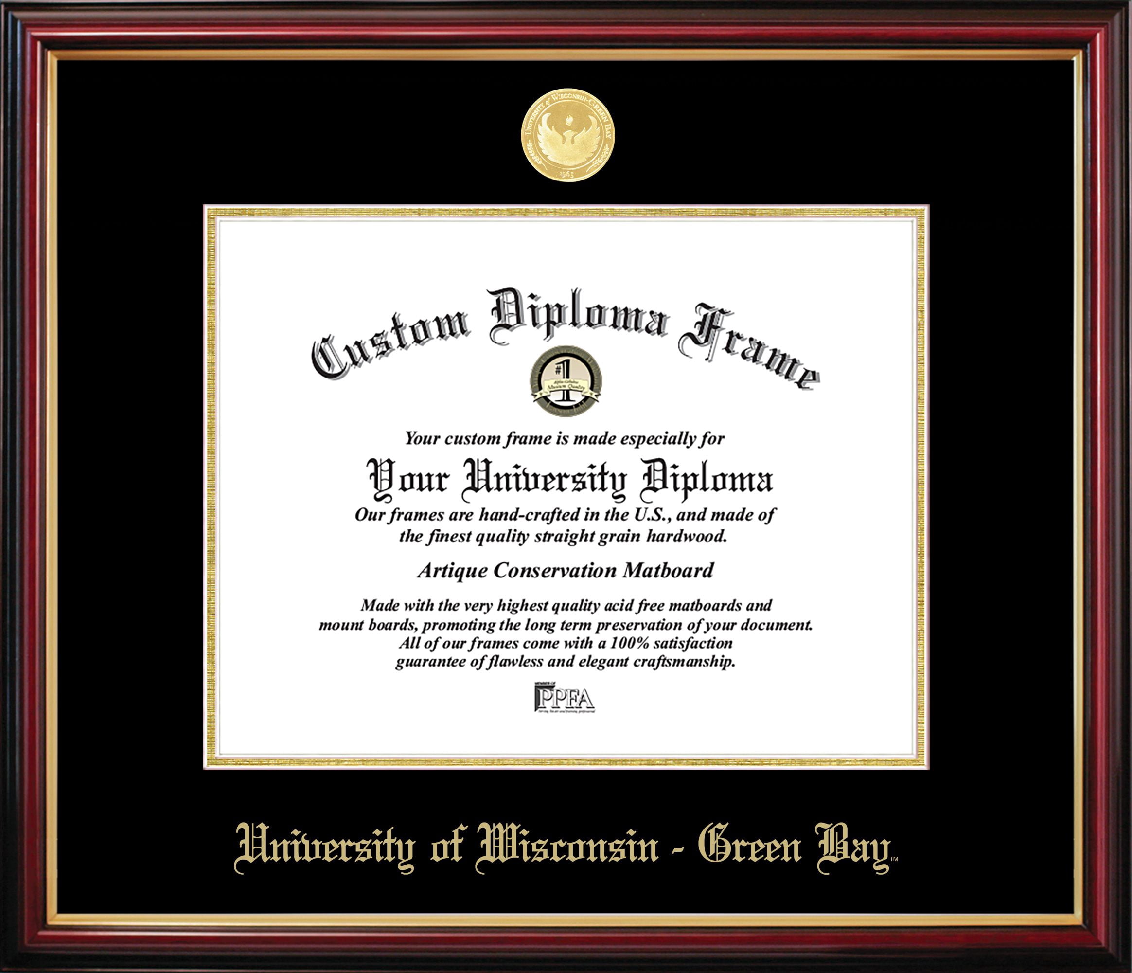 Unviersityof Wisconsin - Green Bay Petite Diploma Frame