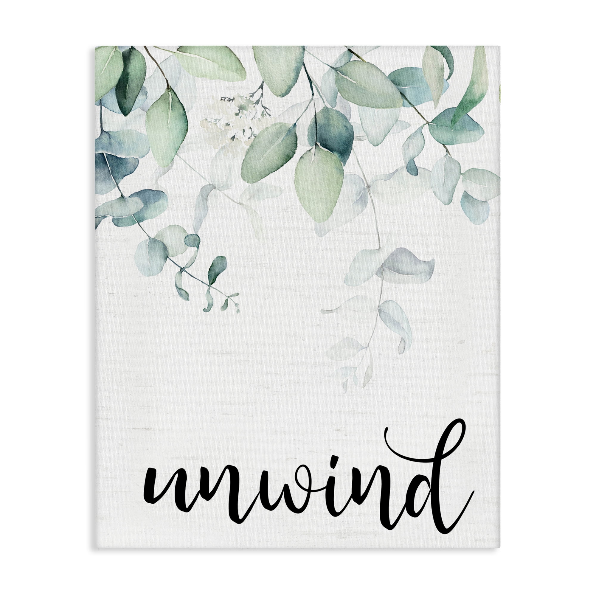 Unwind Leafy Herbs Canvas Wall Art, design by Lettered and Lined