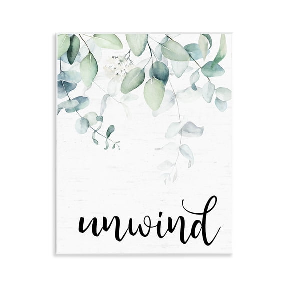 Unwind Leafy Herbs Wall Plaque Art, design by Lettered and Lined