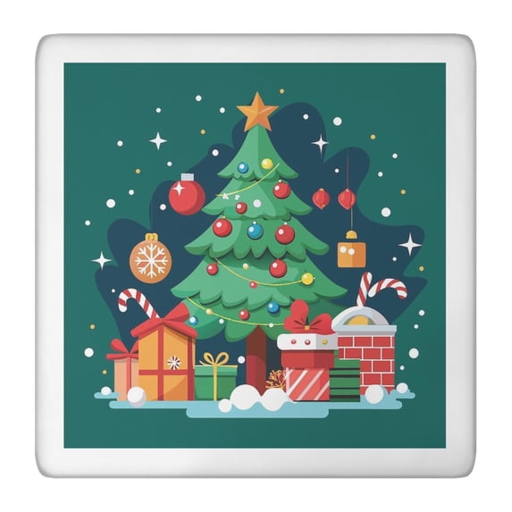 Unwrap a Beautiful Table with This 36x36 Christmas Tablecloth, Elastic Spandex Fabric for a Flawless Festive Look