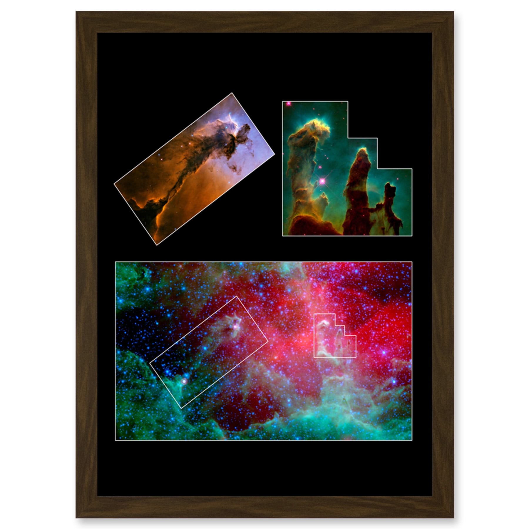 Unwrapping Pillars of Creation Eagle Nebula Infrared vs Visible Light ...