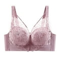 thumbnail image 1 of UoCefik Bras for Women Plus Size Lace Floral Underwear Full Coverage Bras Push Up Adjustable Strap Everyday Bra Soft Shaping T-Shirt Bra 2024 Purple 38D, 1 of 6