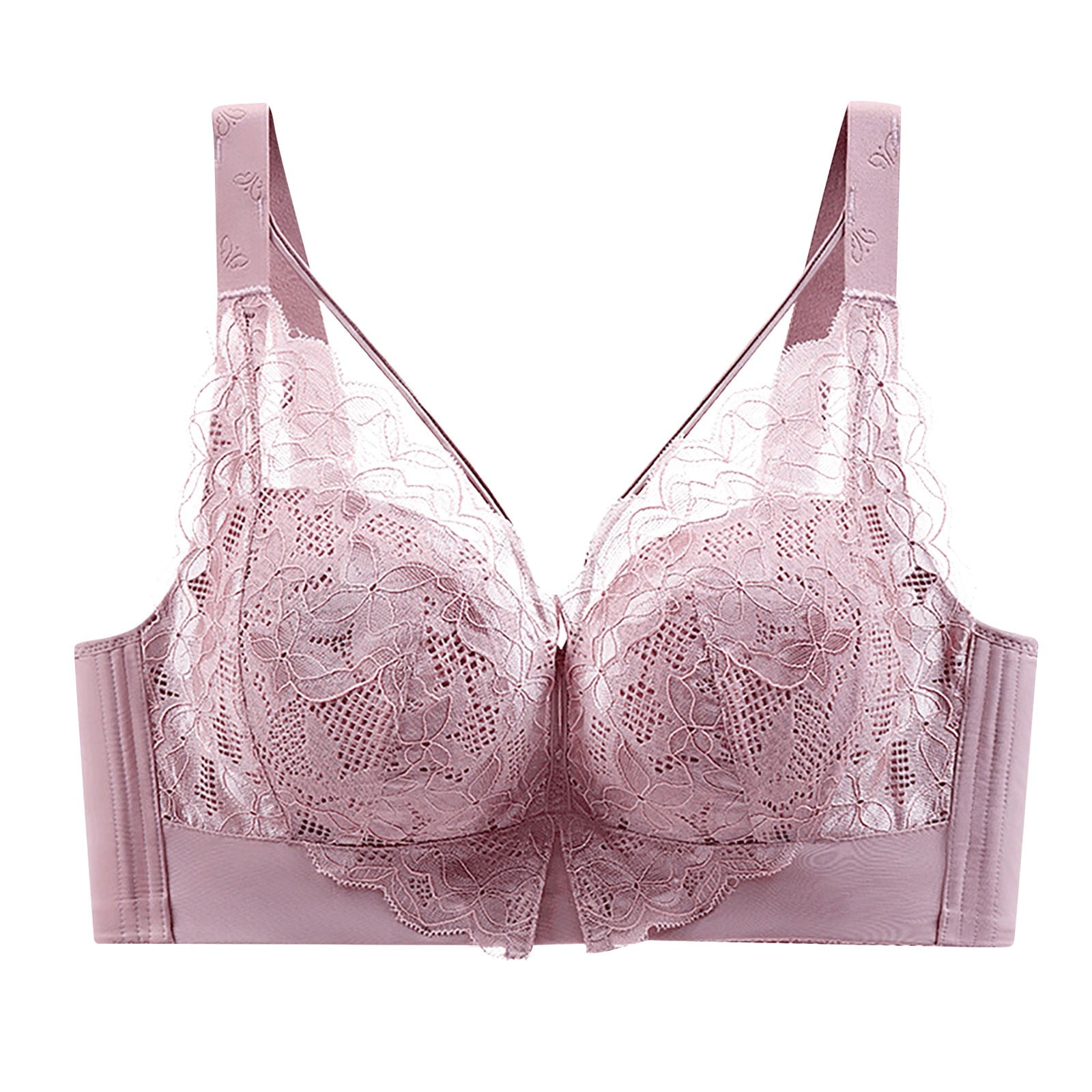 UoCefik Bras for Women Plus Size Lace Floral Underwear Full Coverage ...