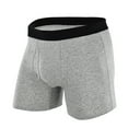 thumbnail image 1 of UoCefik Cotton Underwear for Men Comfort Fit Breathable Boxer Briefs Wicking Soft Seamless Boxers , Pack,Gray 4XL, 1 of 4