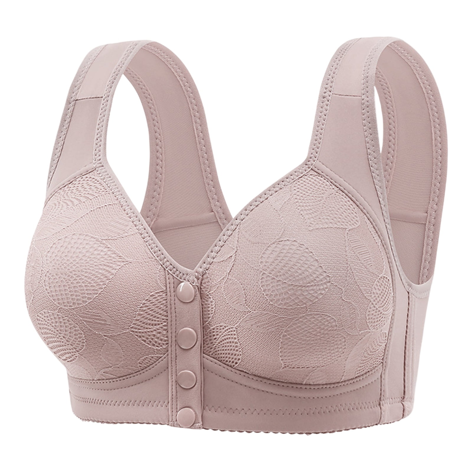 UoCefik Daisy Bras for Older Women Front Closure Bra Cotton Full ...