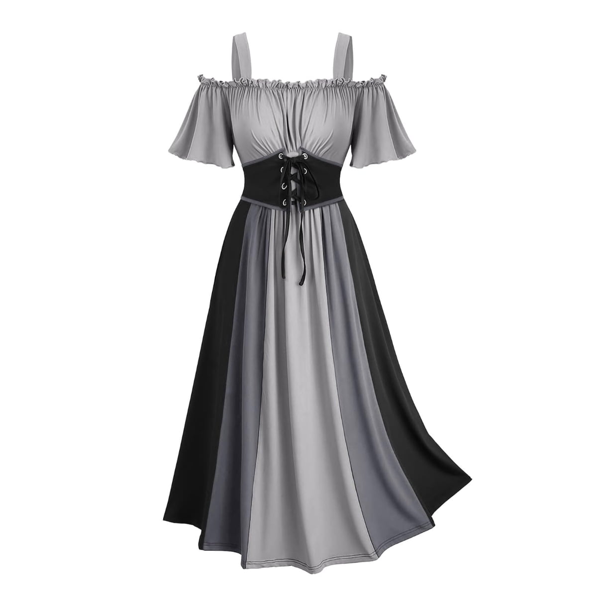 2025 Women's Dress Retro Style Mens Gothic Clothing formal Solid