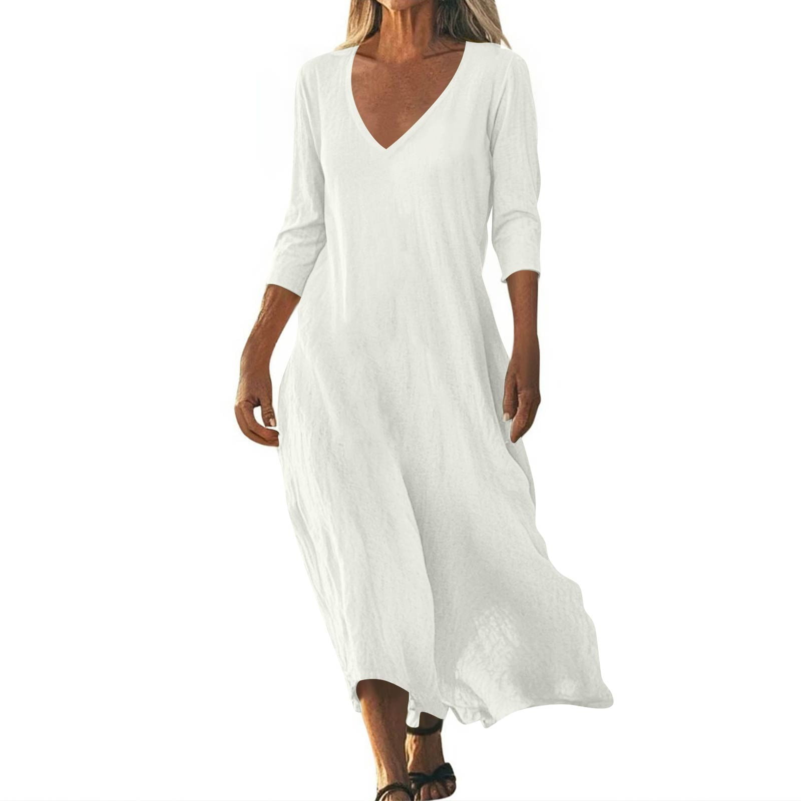 fall knit dresses Classy Khaki O-Neck asymmetrical design Dress – SooLinen Black and White Dresser: Size:Petite-10 addtopos