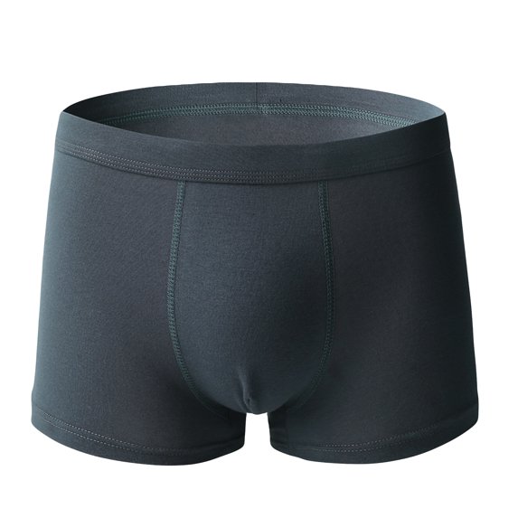 UoCefik Men's Cotton Boxer Briefs, Soft and Breathable Cotton Underwear Boxer Briefs with ComfortFlex Waistband,Dark Gray XL