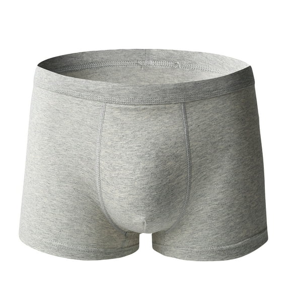 UoCefik Men's Cotton Boxer Briefs, Soft and Breathable Cotton Underwear Boxer Briefs with ComfortFlex Waistband,Gray XL