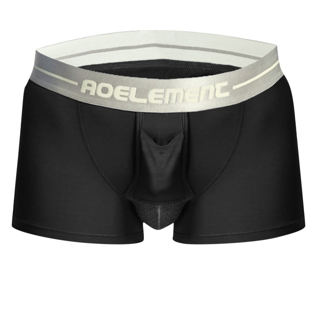 UoCefik Mens Boxer Briefs Underwear Comfort Solid Color Plus Size Mens