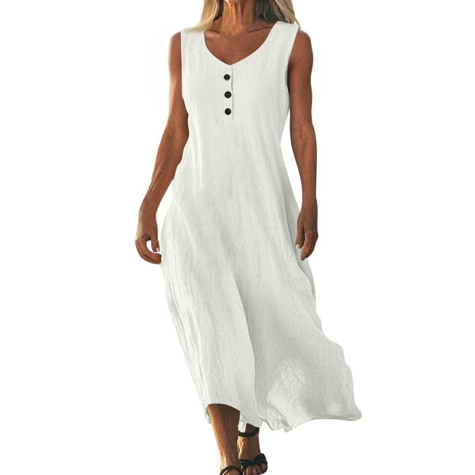 plus size white linen dress Tuckernuck White Linen Ric Rac Myles Dress White / XXS