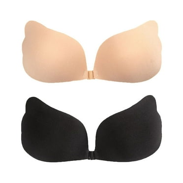 UoCefik Push Up Sticky Bra for Women, Reusable Invisible Bra Backless Strapless Bra Adhesive Bra Beige C
