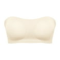 thumbnail image 1 of UoCefik Strapless Bras for Women Bandeau Bralette Seamless Wireless Strapless Bra Padded Tube Top Beige 40, 1 of 7