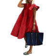 thumbnail image 1 of UoCefik Summer Dresses for Women 2025,Plus Size Casual Cute Babydoll Dress,Tiered Ruffle Flowy Boho Beach Sundress Red XL, 1 of 4