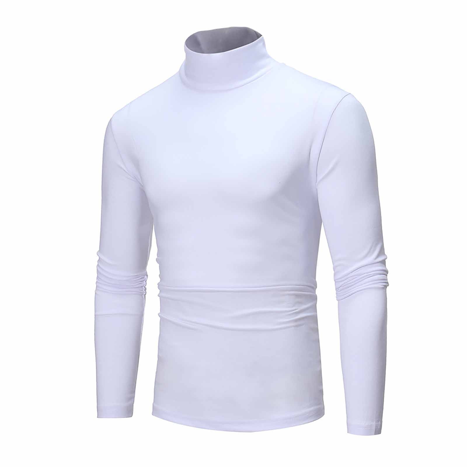 UoCefik Turtleneck Sweater for Men Long Sleeve Knitted Shirts Slim Fit ...