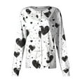 thumbnail image 1 of UoCefik Valentines Day Scrub Jackets for Women Pink Nurse Long Sleeve Holiday Love Heart Print Scrubs Casual Button Down Snap Front Working Uniform with Pockets Light Gray L, 1 of 4