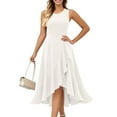 thumbnail image 1 of UoCefik Women's Cocktail Party Formal Wedding Guest Church Dresses, Modest Graduation Prom Evening Dress White S, 1 of 4
