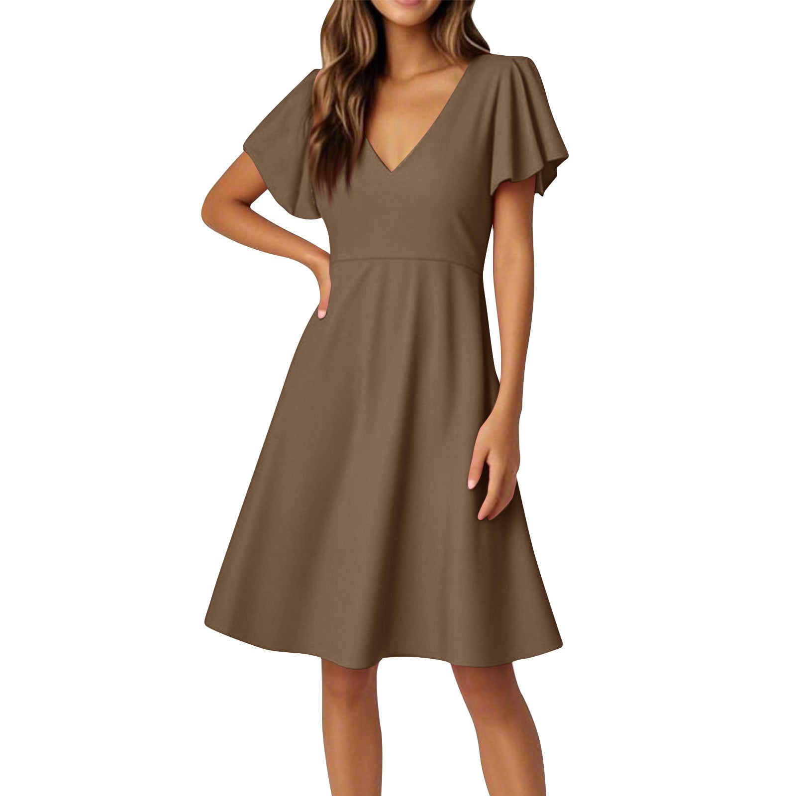 green emerald velvet dress Sexy Off-Shoulder Summer Long Dress V-neck Flared Large Hem Slim Fit E